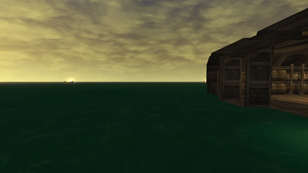 Selbina at dawn with the original water and sky